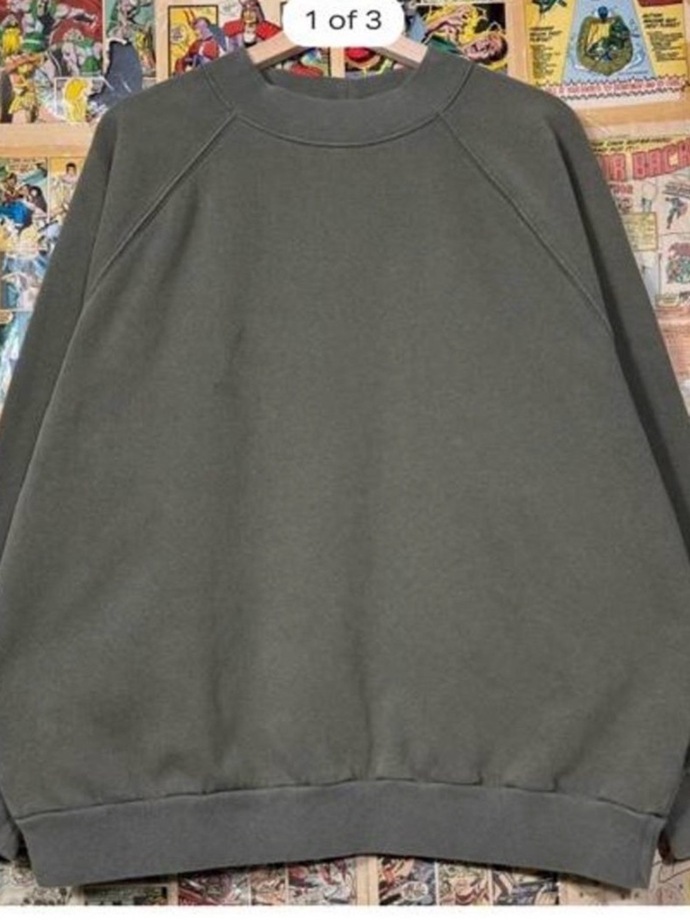 GAP Men's Crewneck Sweater in Olive Green